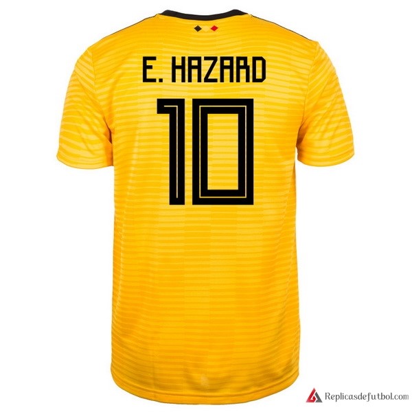 Camiseta Seleccion Belgica Segunda equipación E.Hazard 2018 Amarillo